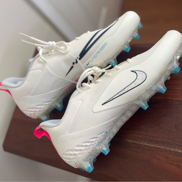 Nike Alpha Huarache 8 Pro Lacrosse White Cleats CW4439-116 Men's Size 12 - Picture 4 of 8